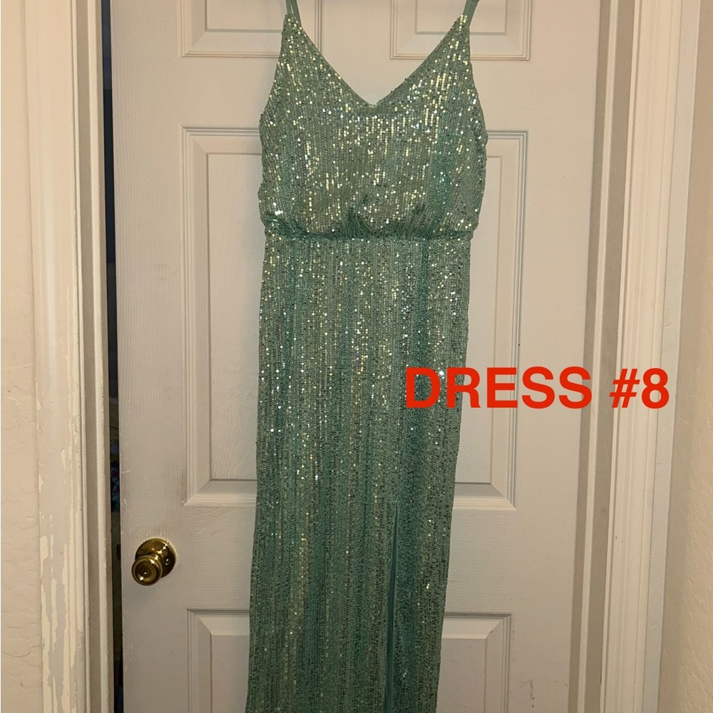 Elegant Green Sequin Dress